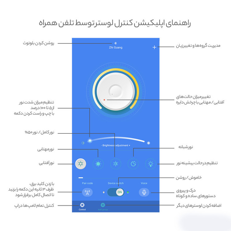 لوستر ام کی لایتینگ مدل مدرن کد NK3