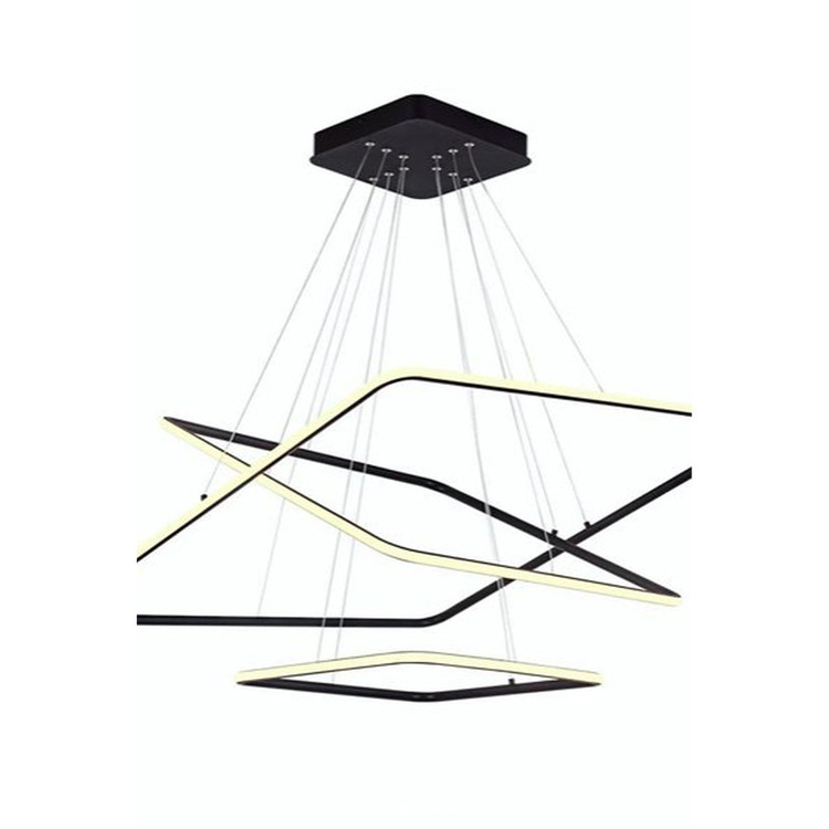 لوستر ام کی مدل مربع 3 حلقه مدرن کد NMB350
